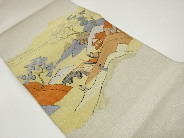 JAPANESE KIMONO / MINKA / PEOPLE PATTERN WEAVING / THE MOUNTAINS NAGOY